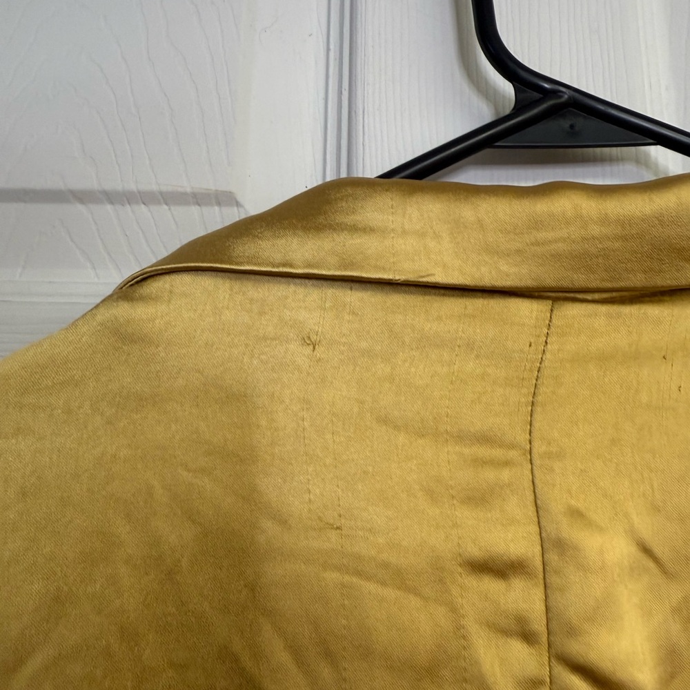Lena Gold Double Breasted Satin Evening Jacket Blazer Size Medium - Picture 9 of 13